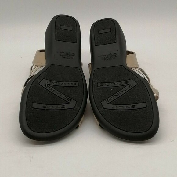 Life Stride Womens Wedge Heel Ankle Strap Sandal Cushioned Taupe‎ Sz 7.5 W NEW - Picture 4 of 10